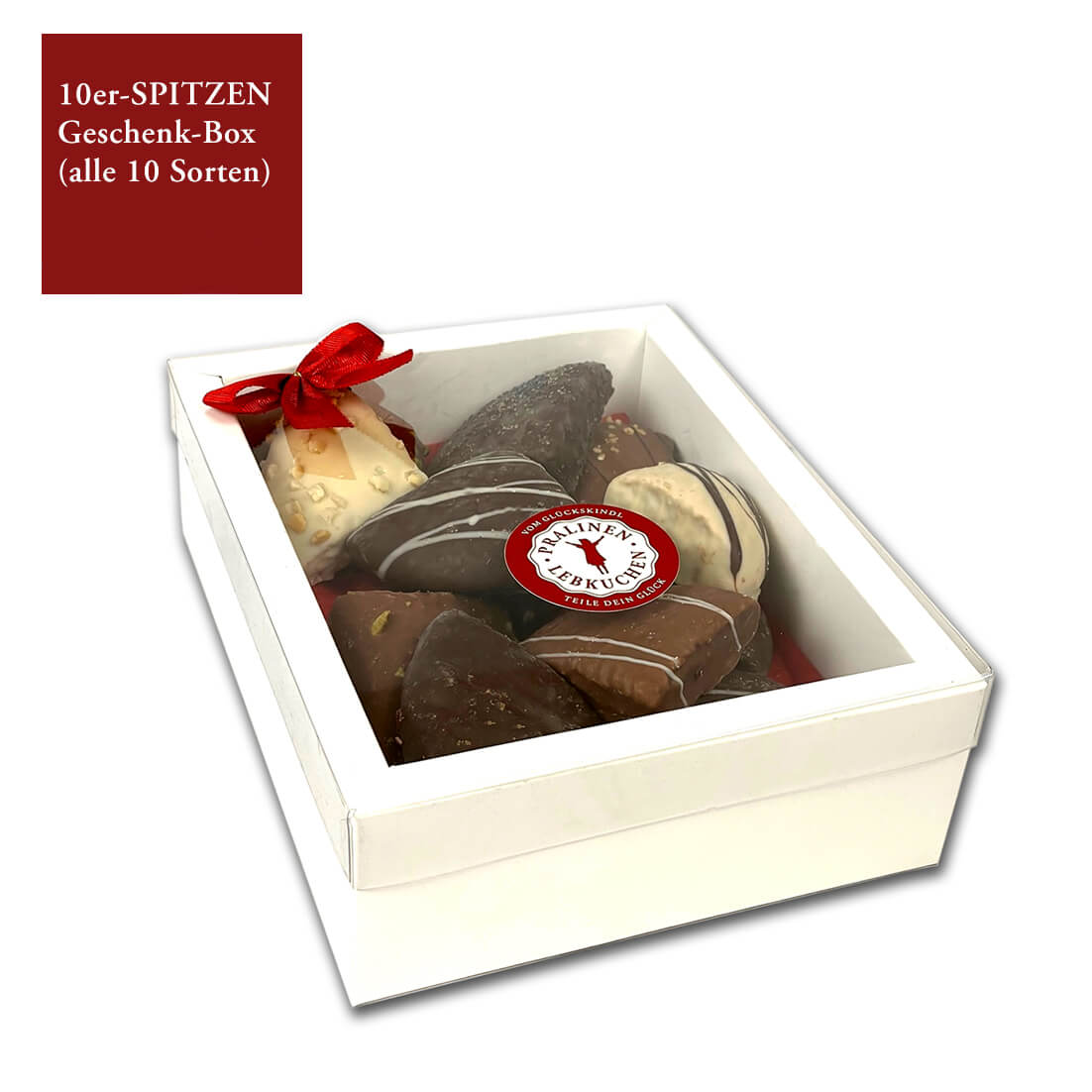 10 verschiedene Lebkuchen-Spitzen in wertiger Geschenk-Verpackung